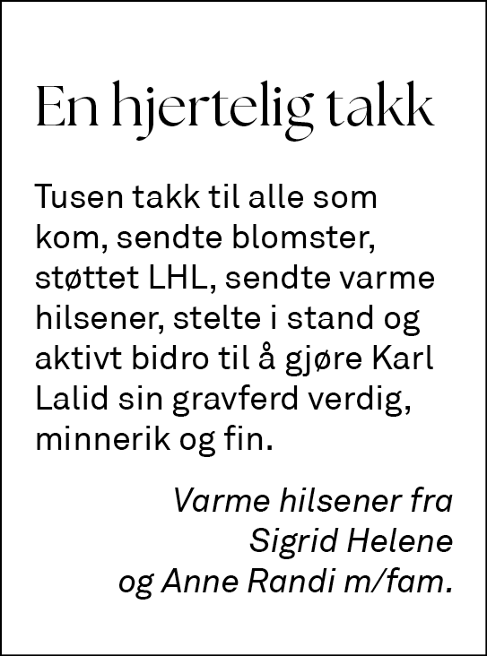 Takk Karl Lalid