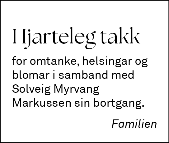 Solveig Myrvang Markussen