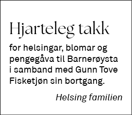 Takk Gunn Tove Fisketjøn