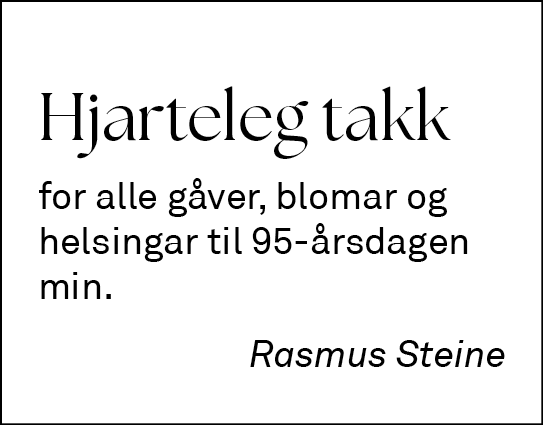 Takk – Rasmus Steine
